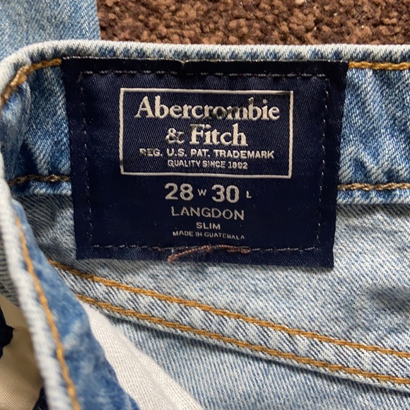 men's abercrombie & fitch langdon slim jeans - Picture 4 of 6